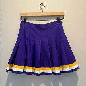 Vintage Purple Cheerleading Uniform Skirt Halloween Costume Cosplay Retro 24"